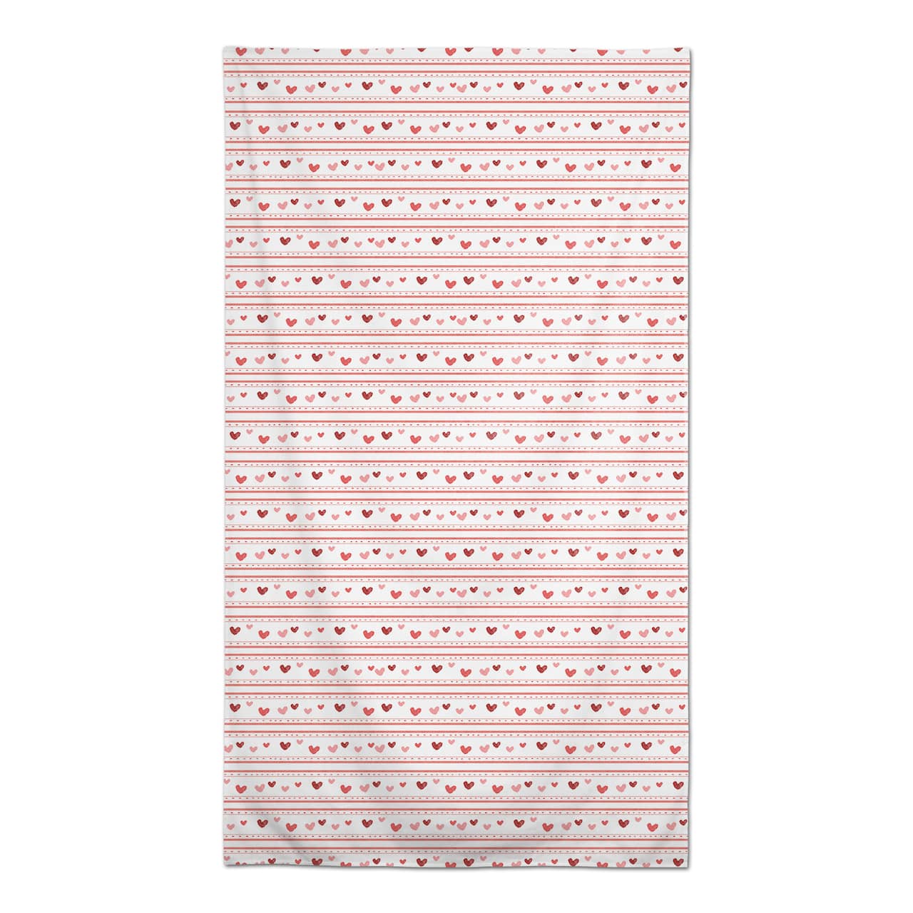 Multi Heart Stripes Pattern 58" x 102" Tablecloth